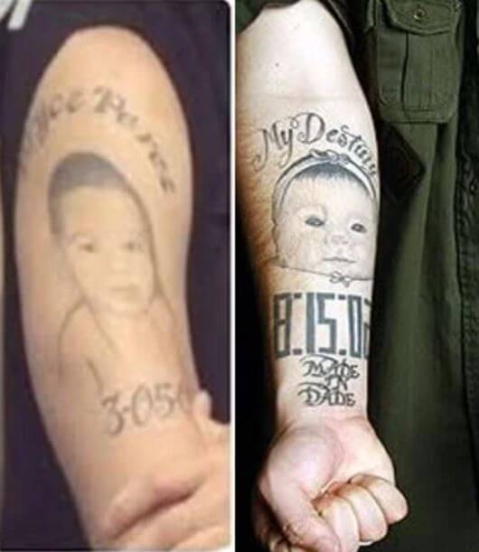 Bryce Perez's father, Pitbull's tattoo.